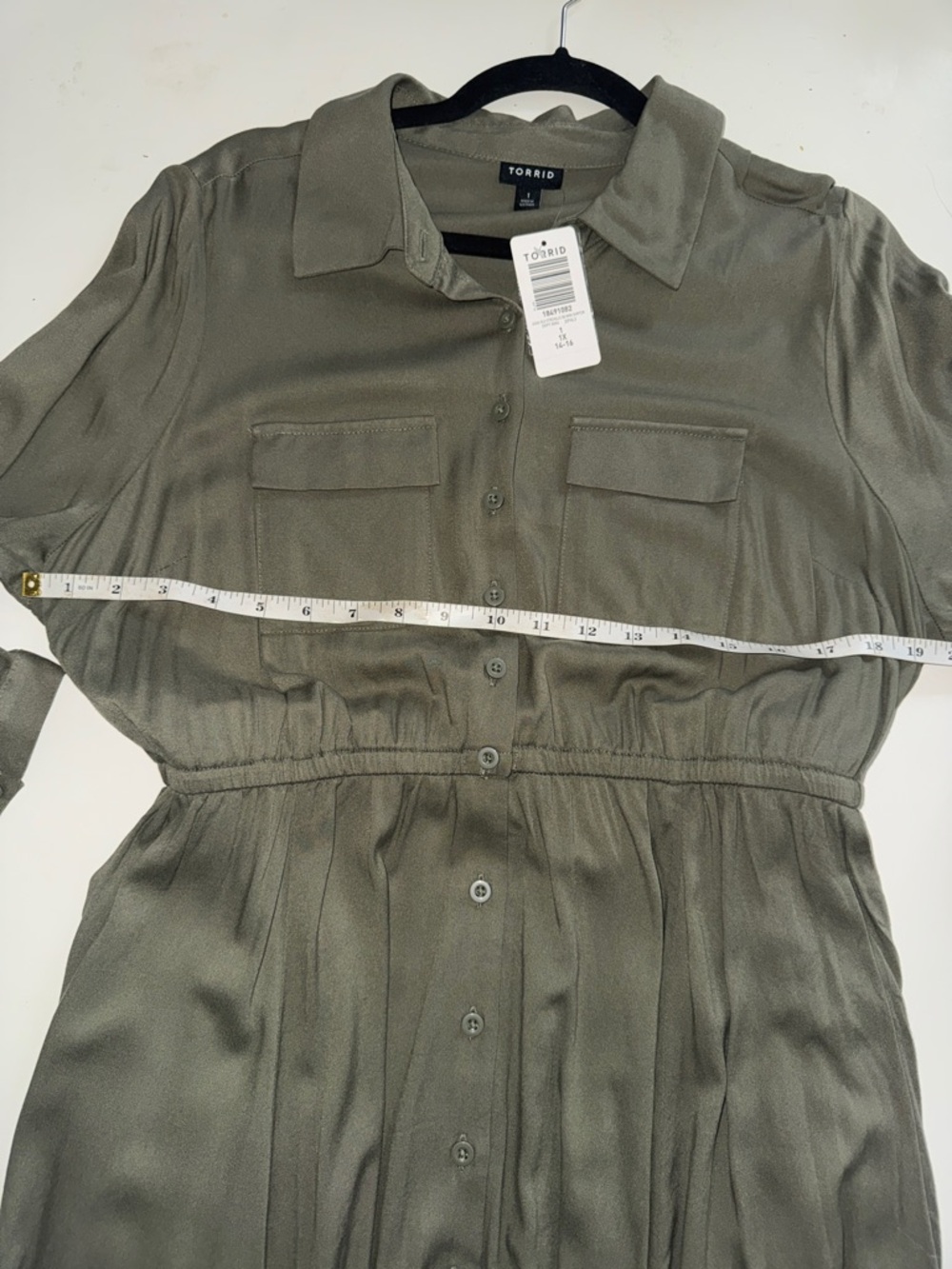 NWT TORRID Mini Challis Shirt Dress Size 1X - Picture 11 of 12